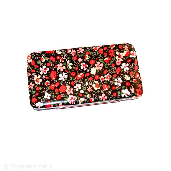 Floral Printed Snap Closure Wallet - Picture 2 of 3